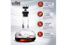 Load image into Gallery viewer, LUXBE Crystal Wine Decanter with Aerator
